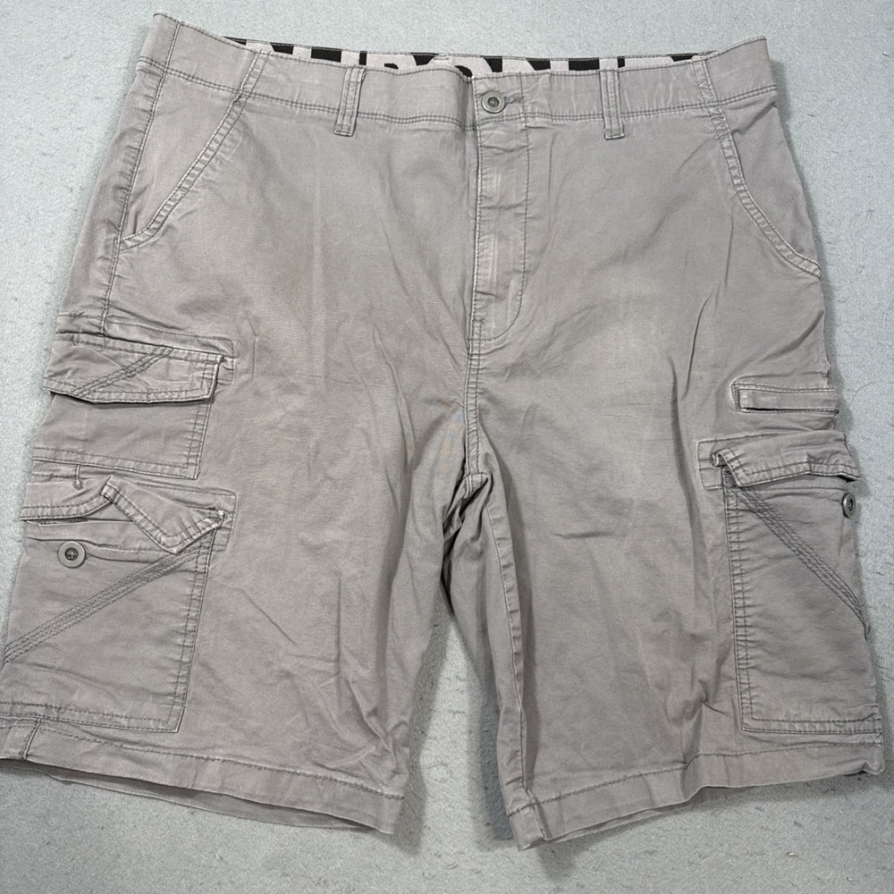 Iron Co. Men's Size 36 Stretch Tech Gray Cargo Shorts